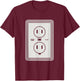 Electrical Outlet Halloween Electricians Engineers Costume T-Shirt - T-Shirt | Maroon