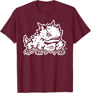 TCU Horned Frogs Two Tone Black Officially Licensed T-Shirt - T-Shirt | Maroon