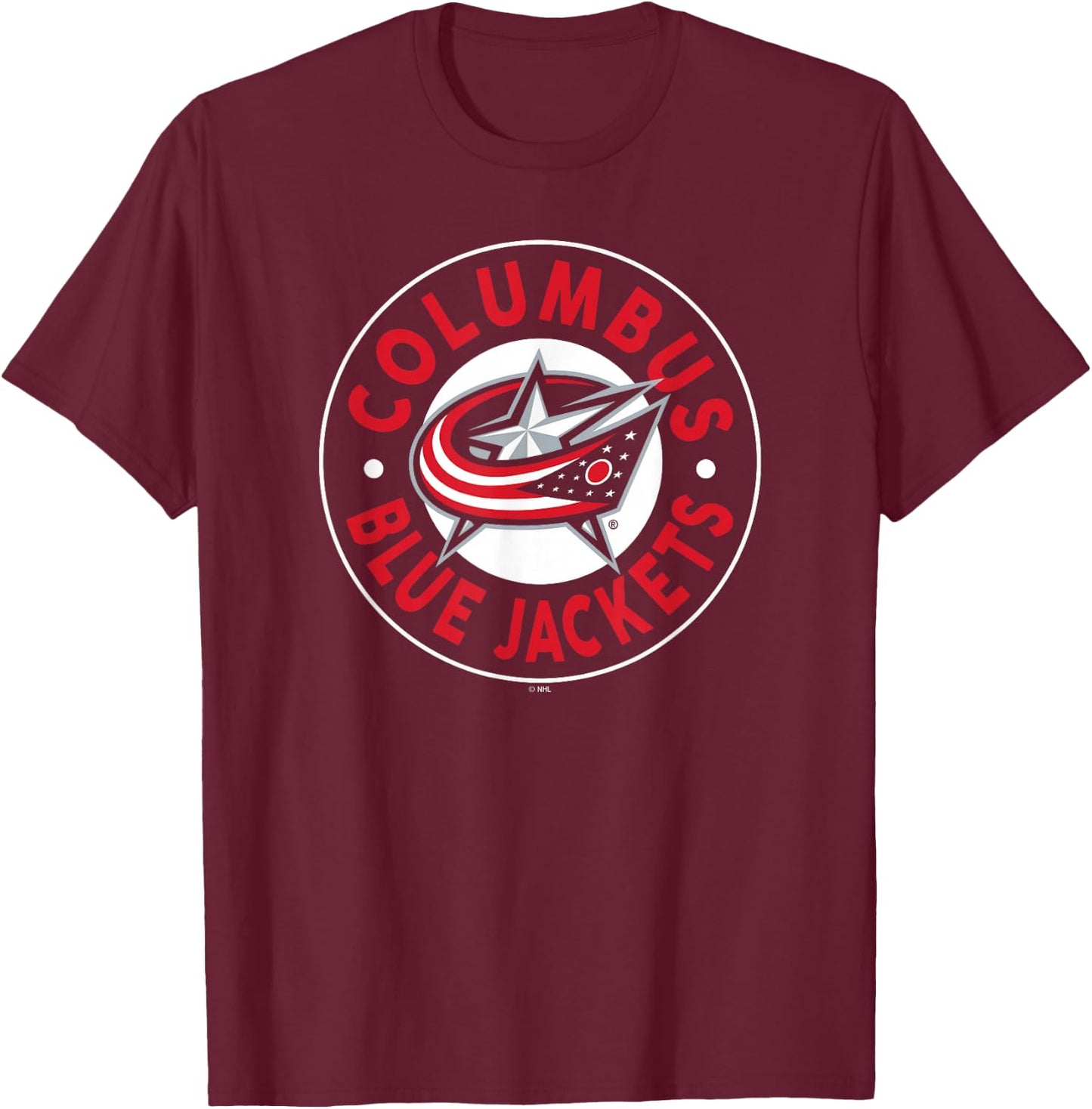 Columbus Blue Jackets Symbol Navy Officially Licensed T-Shirt - T-Shirt | Maroon