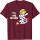 Dogecoin to the Moon Shirt Cool Doge Coin Crypto Currency T-Shirt - T-Shirt | Maroon