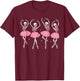 Skeleton Ballerinas Ballet Dance Cute Girl Halloween Costume T-Shirt - T-Shirt | Maroon