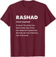 Rashad Name T-Shirt - T-Shirt | Maroon