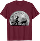 Bigfoot Walking Great Dane Dog Sasquatch Halloween T-Shirt - T-Shirt | Maroon
