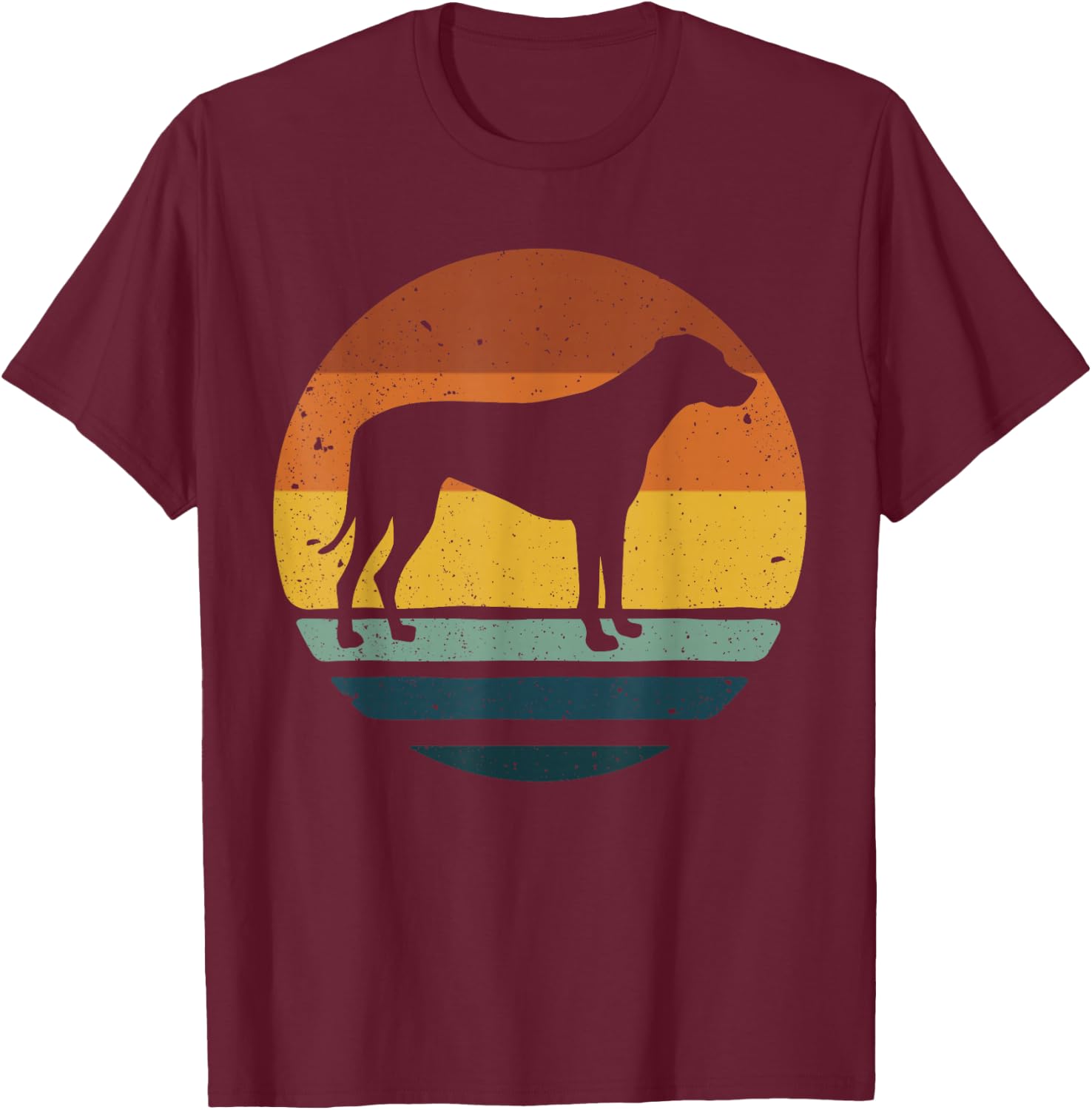Rhodesian Ridgeback Vintage Retro Dog Mom Dad Gift T-Shirt - T-Shirt | Maroon