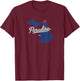 Paradise Michigan Chippewa County MI Map T-Shirt - T-Shirt | Maroon