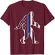 Thin Blue Line Bigfoot Law Enforcement LE Cop US Flag Police T-Shirt - T-Shirt | Maroon