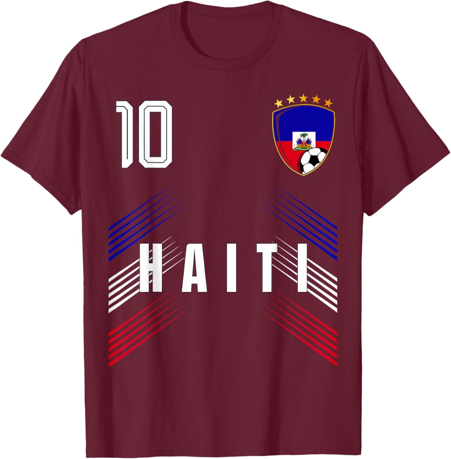 Haiti Flag Haitian Pride Lovers T-Shirt - T-Shirt | Maroon