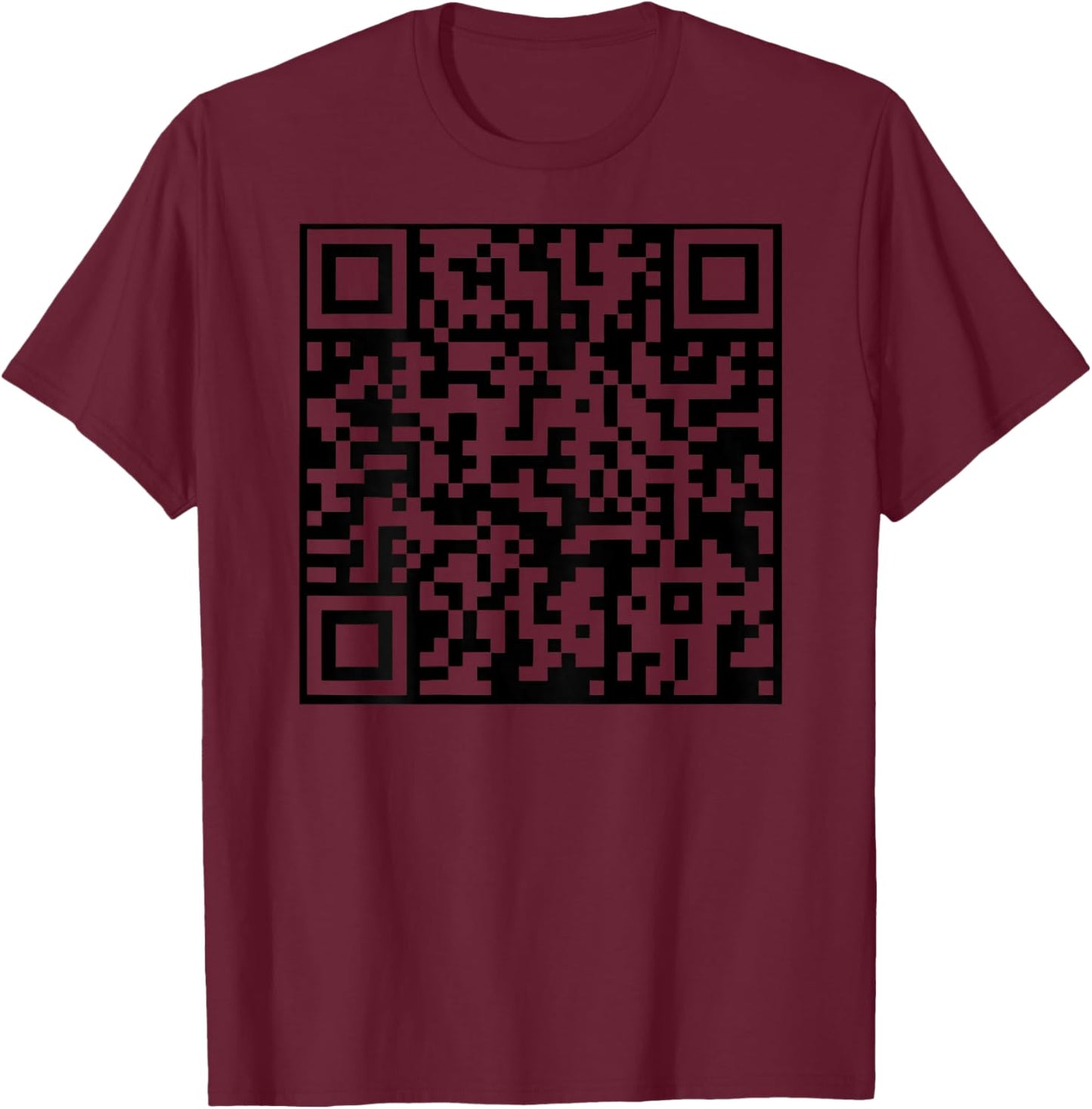 Funny QR President Trump Dance Code (on Back) T-Shirt - T-Shirt | Maroon