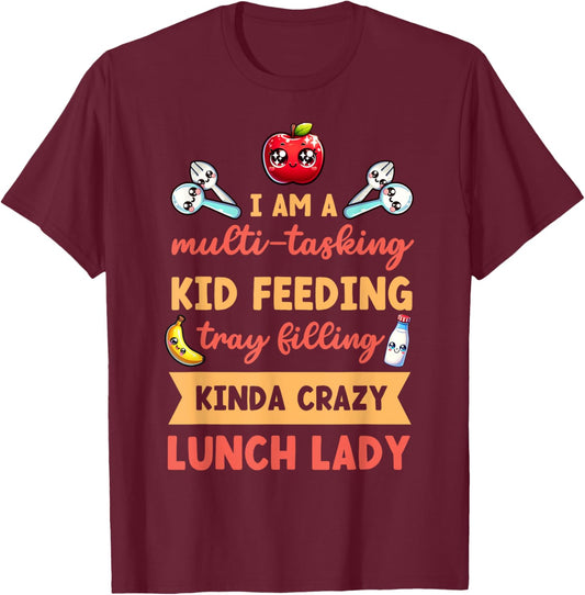 Lunch Lady Hero School Cafeteria Staff Appreciation Product T-Shirt - T-Shirt | Maroon