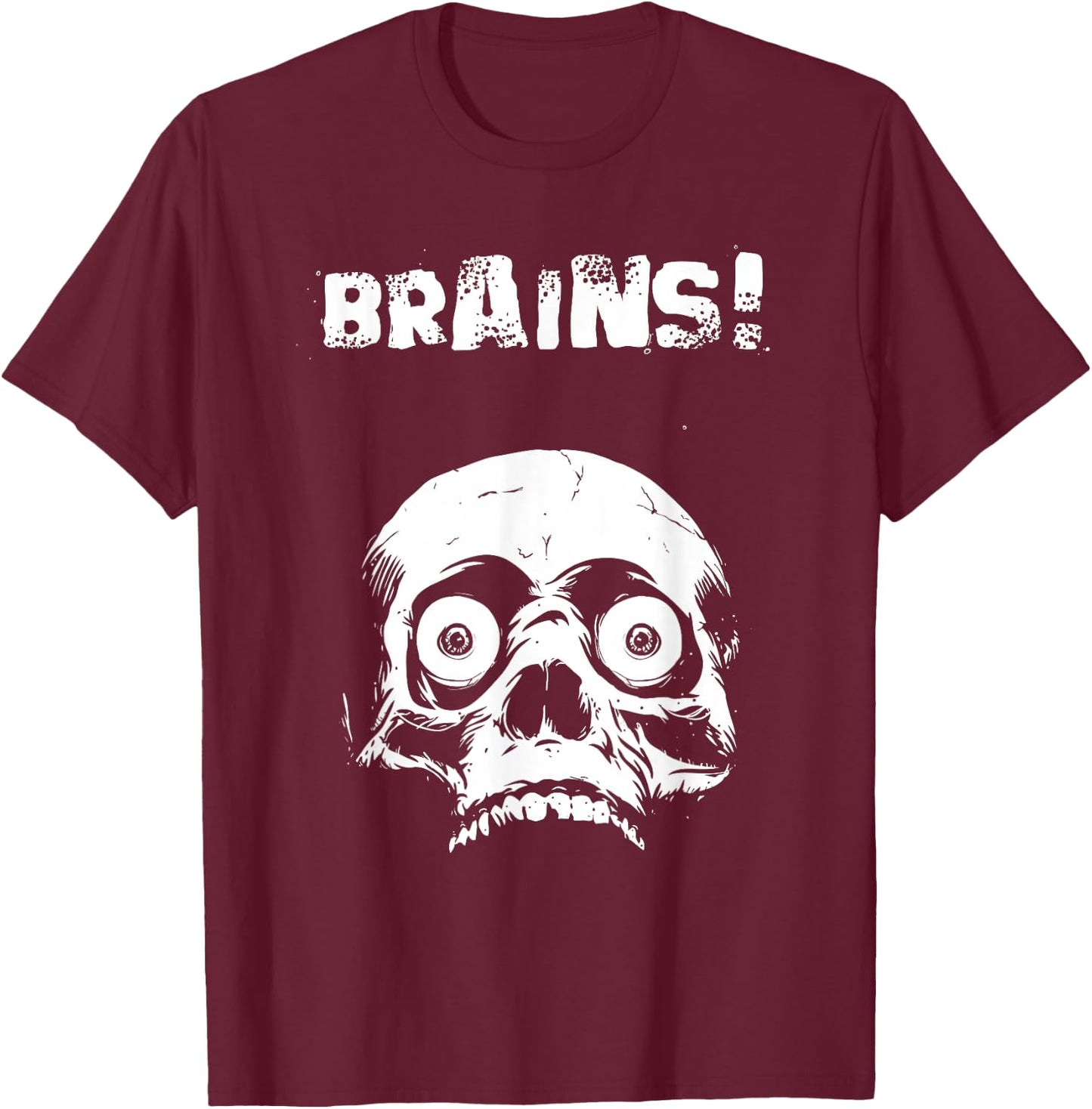 The Zombie & Gifts Company -Adults, -Kids Black Halloween Zombie T-Shirt - T-Shirt | Maroon