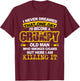 A Grumpy Old Man Who Smokes Cigars Cigar Lover Gifts T-Shirt - T-Shirt | Maroon