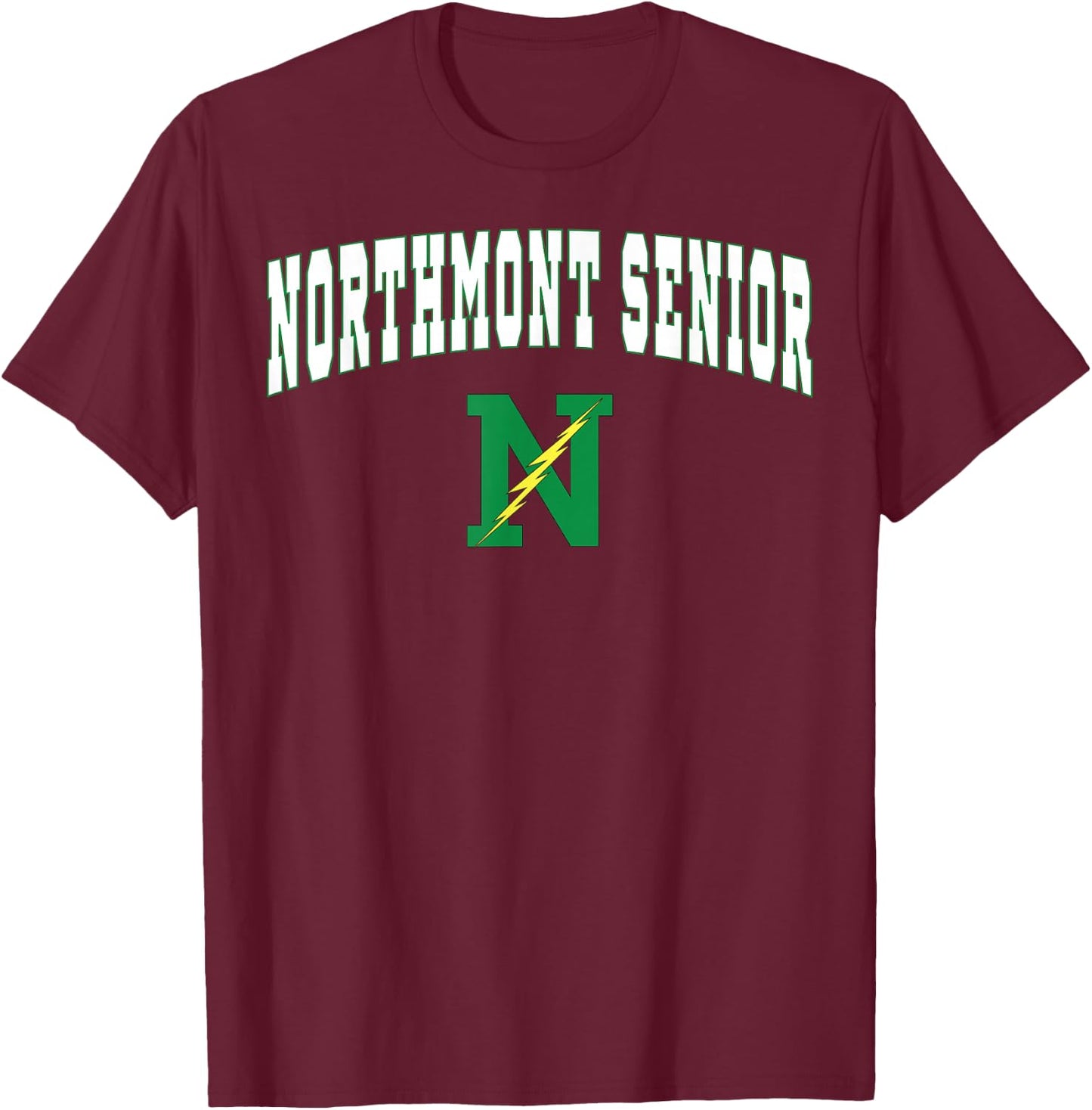 Northmont High School Thunderbolts C2 T-Shirt - T-Shirt | Maroon