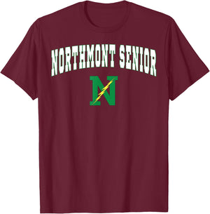 Northmont High School Thunderbolts C2 T-Shirt - T-Shirt | Maroon
