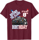 Sound The Alarm It's My 8th Birthday 8 Years Old Policeman T-Shirt - T-Shirt | Maroon