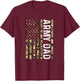 Proud Army Dad United States USA Flag for Father's Day T-Shirt - T-Shirt | Maroon
