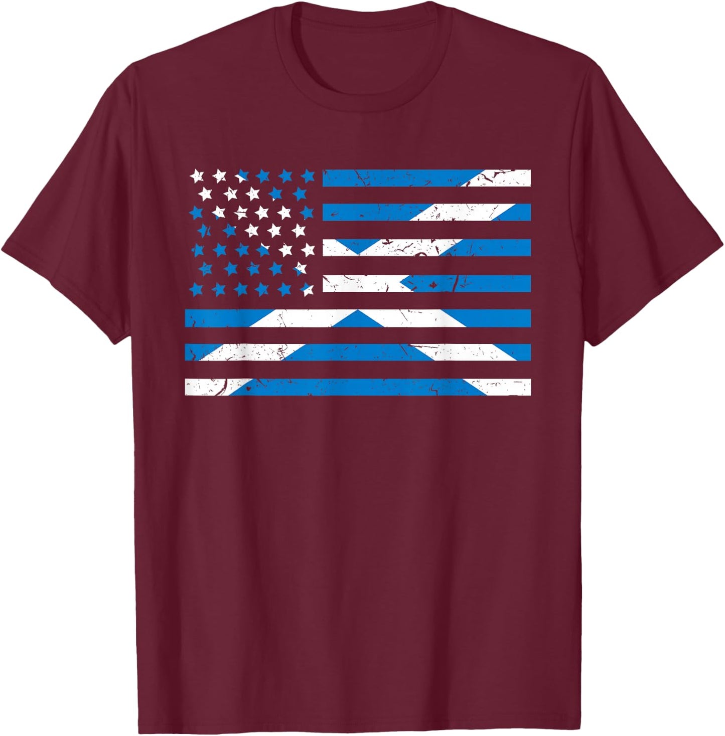 Scottish American Flag Proud Scotland USA Women Kids T-Shirt - T-Shirt | Maroon