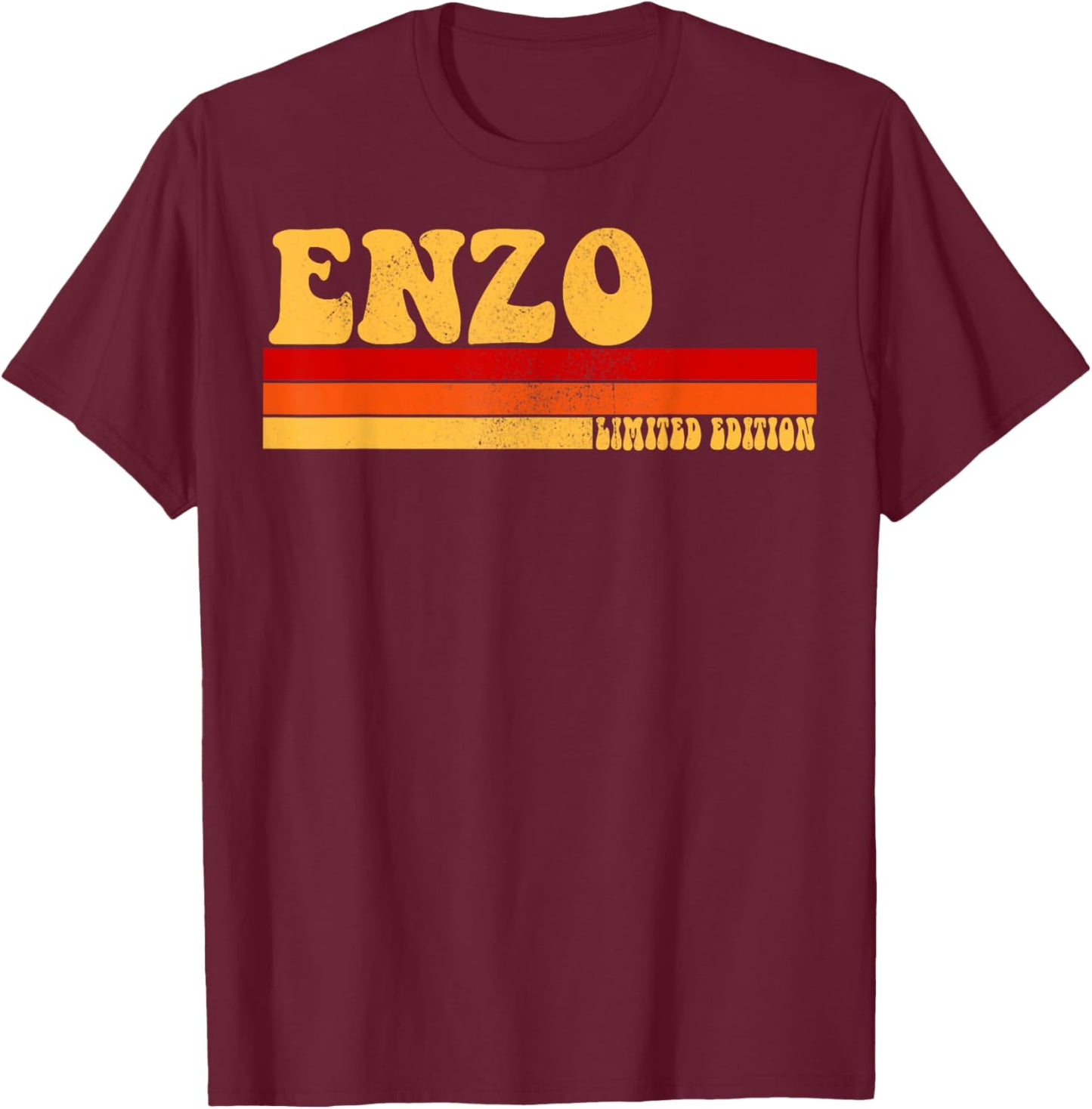 ENZO Name Personalized Idea Men Retro Vintage ENZO T-Shirt - T-Shirt | Maroon