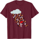It's Raining Cats And Dogs Funny Cat Dog Women Kids T-Shirt - T-Shirt | Maroon