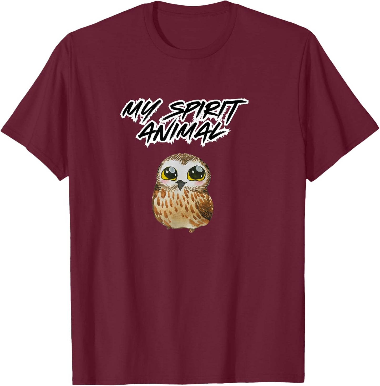 My Inner Owl Spirit Animal T-Shirt - T-Shirt | Maroon