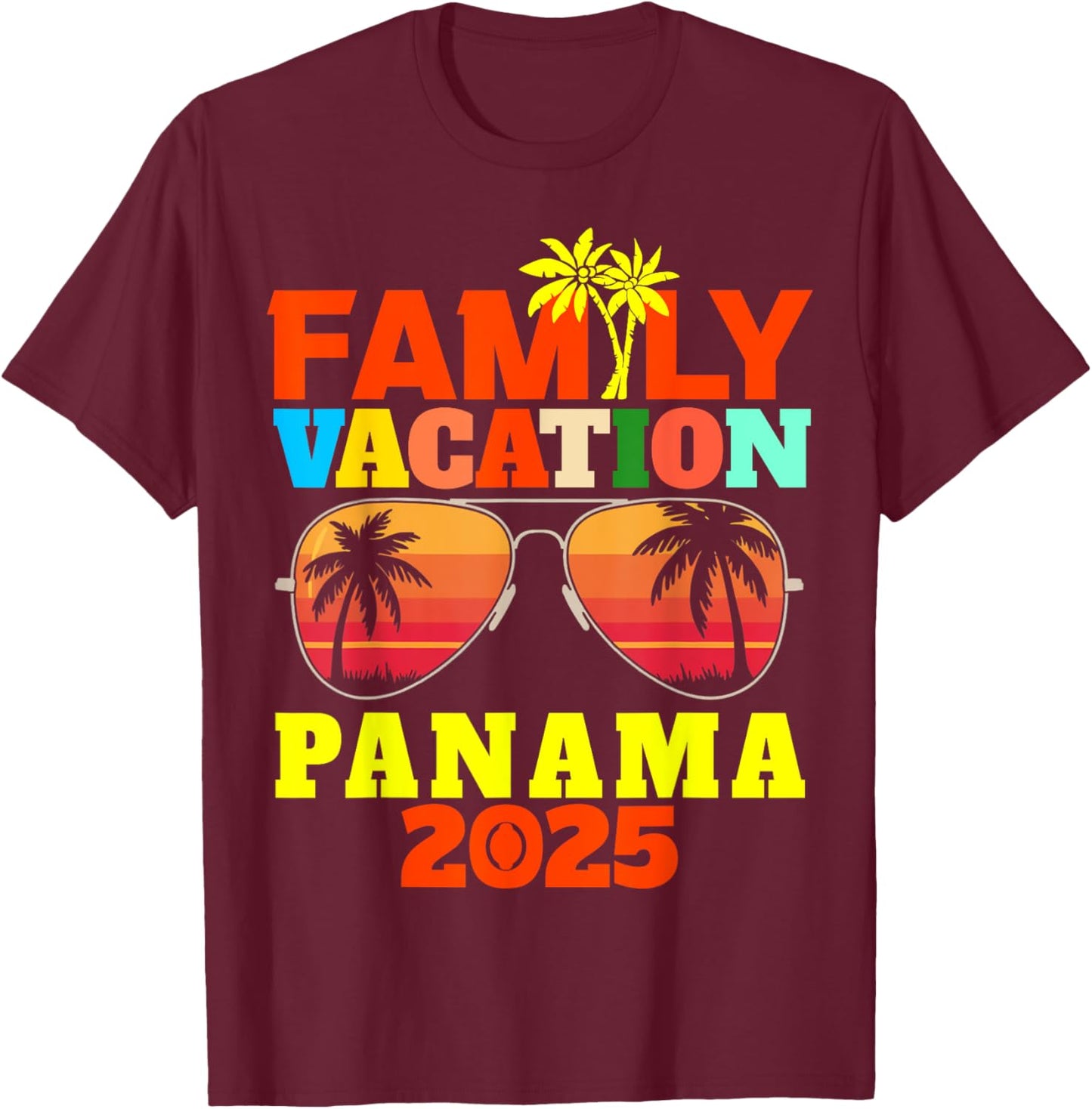 Panama Vacation Family Vacation 2025 Family Trip Matching T-Shirt - T-Shirt | Maroon