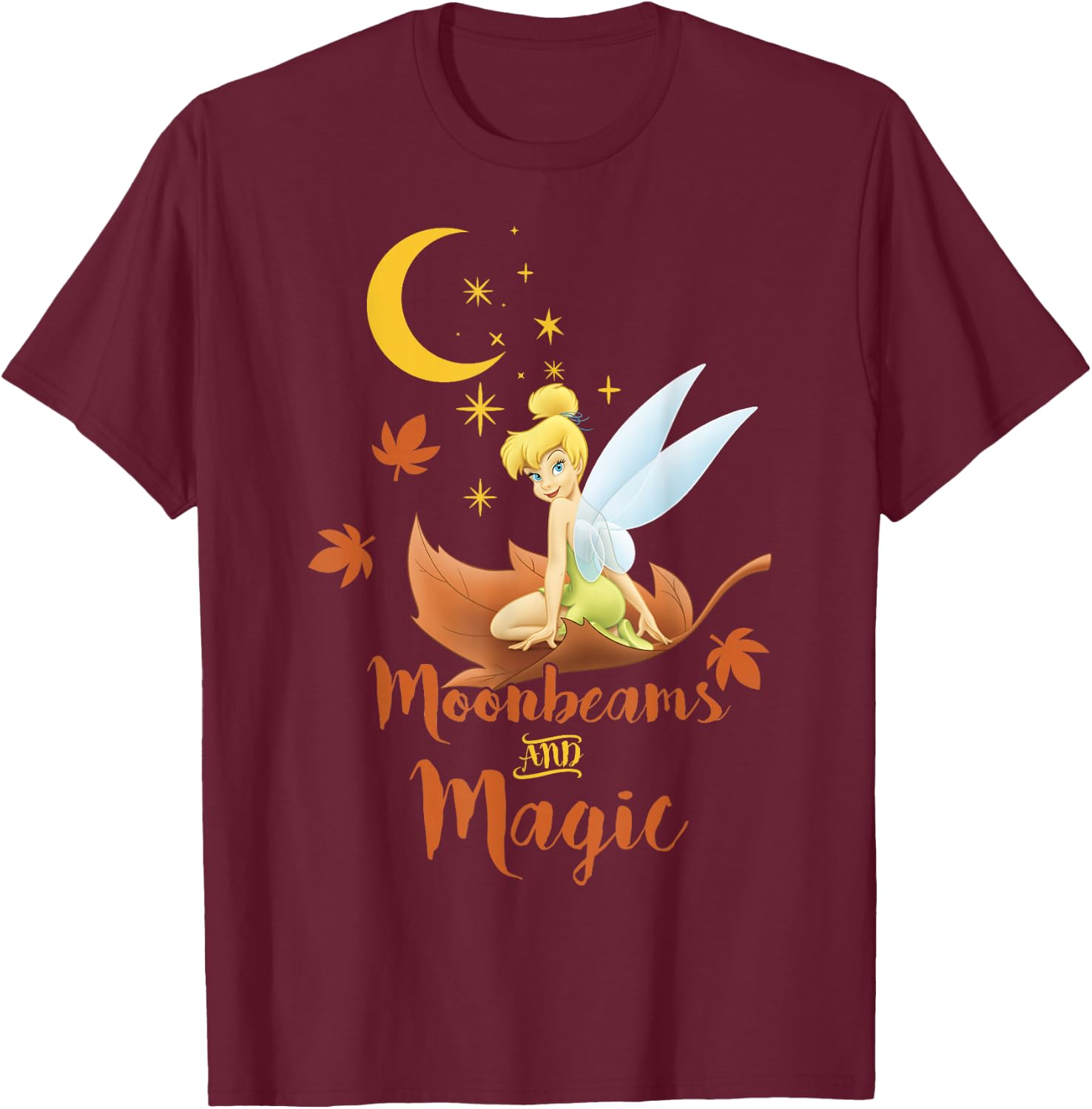 Disney Peter Pan Tinker Bell Fall Moonbeams & Magic Logo T-Shirt - T-Shirt | Maroon