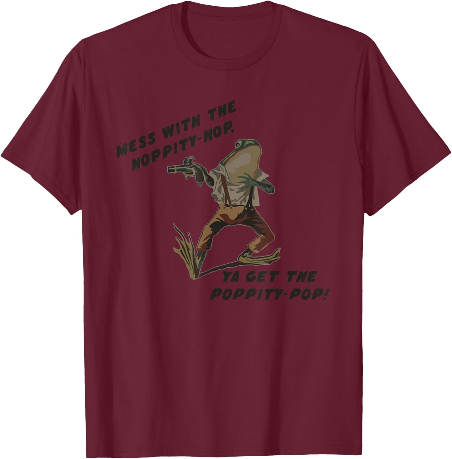 2A Pro Gun Frog Funny T-Shirt - T-Shirt | Maroon