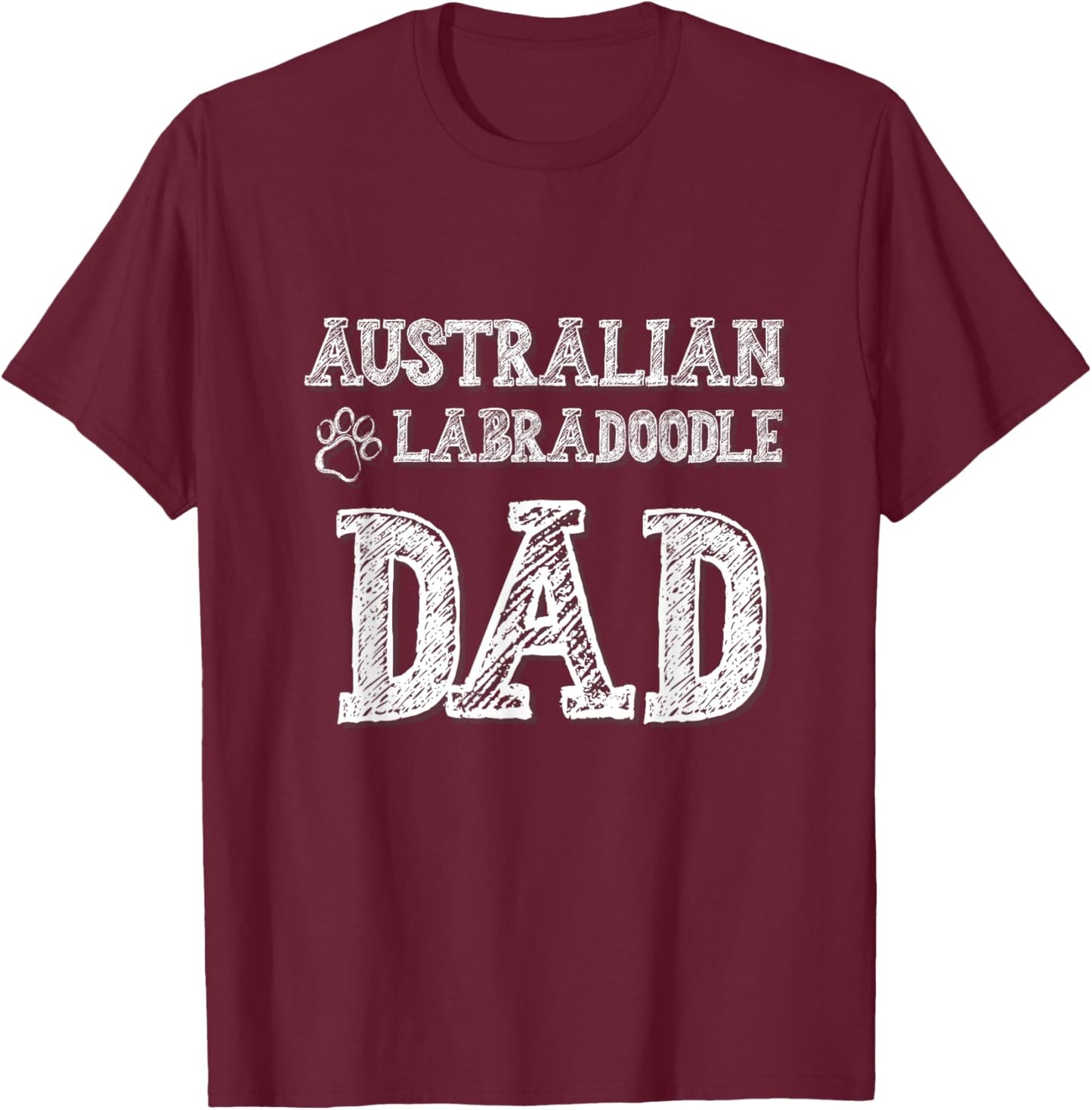 Australian Labradoodle Dad T-Shirt - T-Shirt | Maroon
