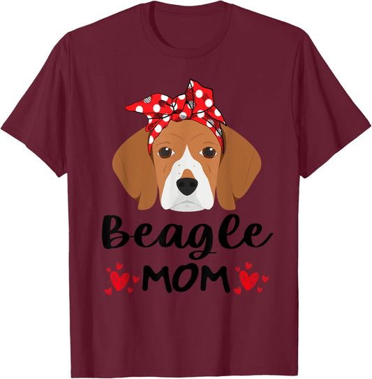 Beagle Mom T-Shirt - T-Shirt | Maroon