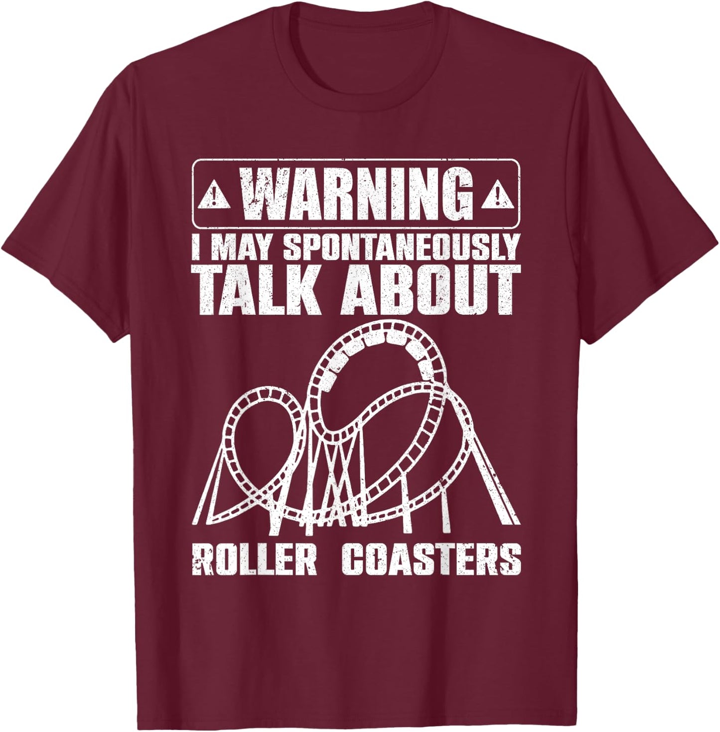 Cute Roller Coaster Women Ride Rollercoaster Lovers T-Shirt - T-Shirt | Maroon