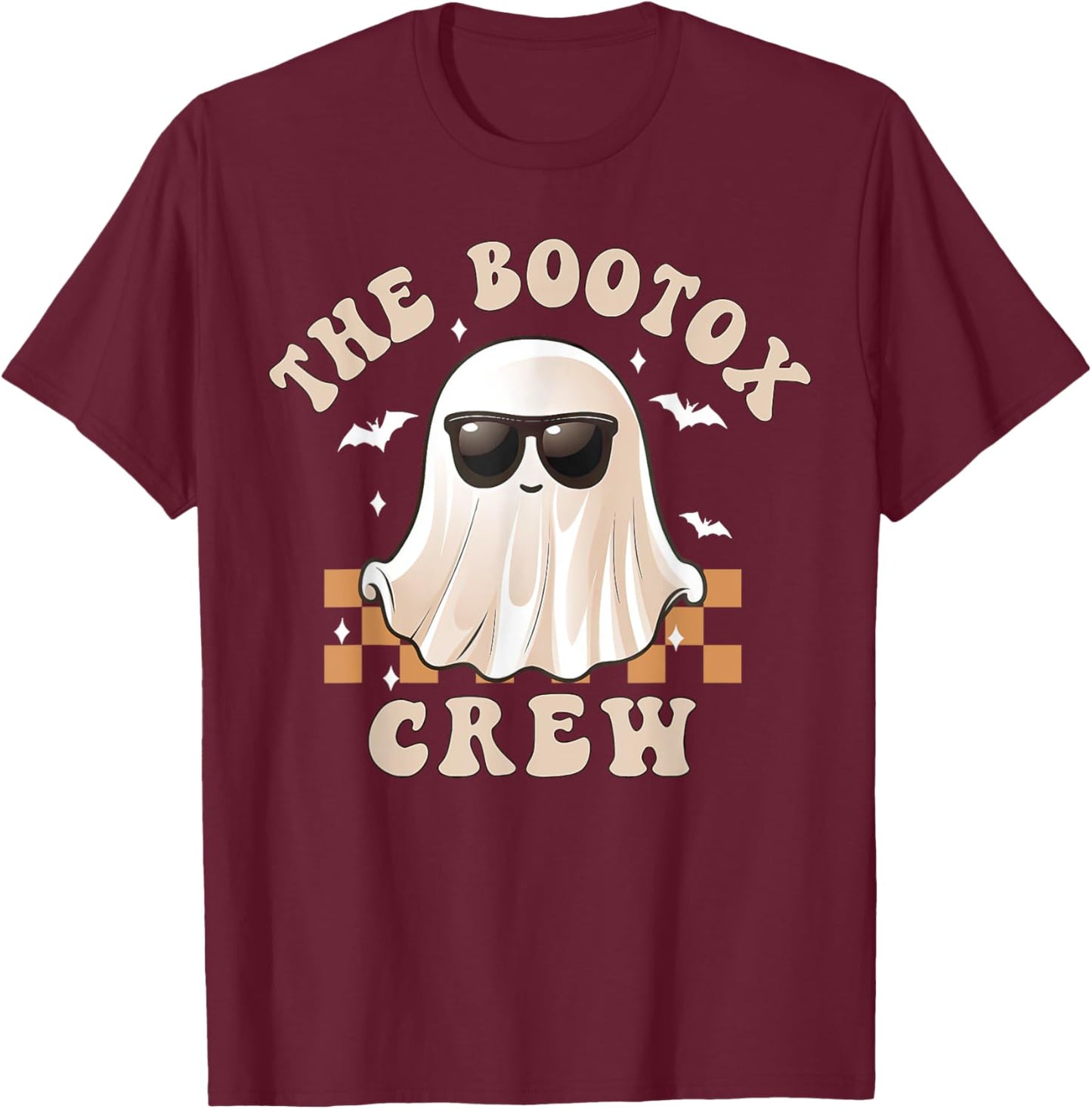 The Bootox Crew Ghost Sunglasses Aesthetic Nurse Halloween T-Shirt - T-Shirt | Maroon