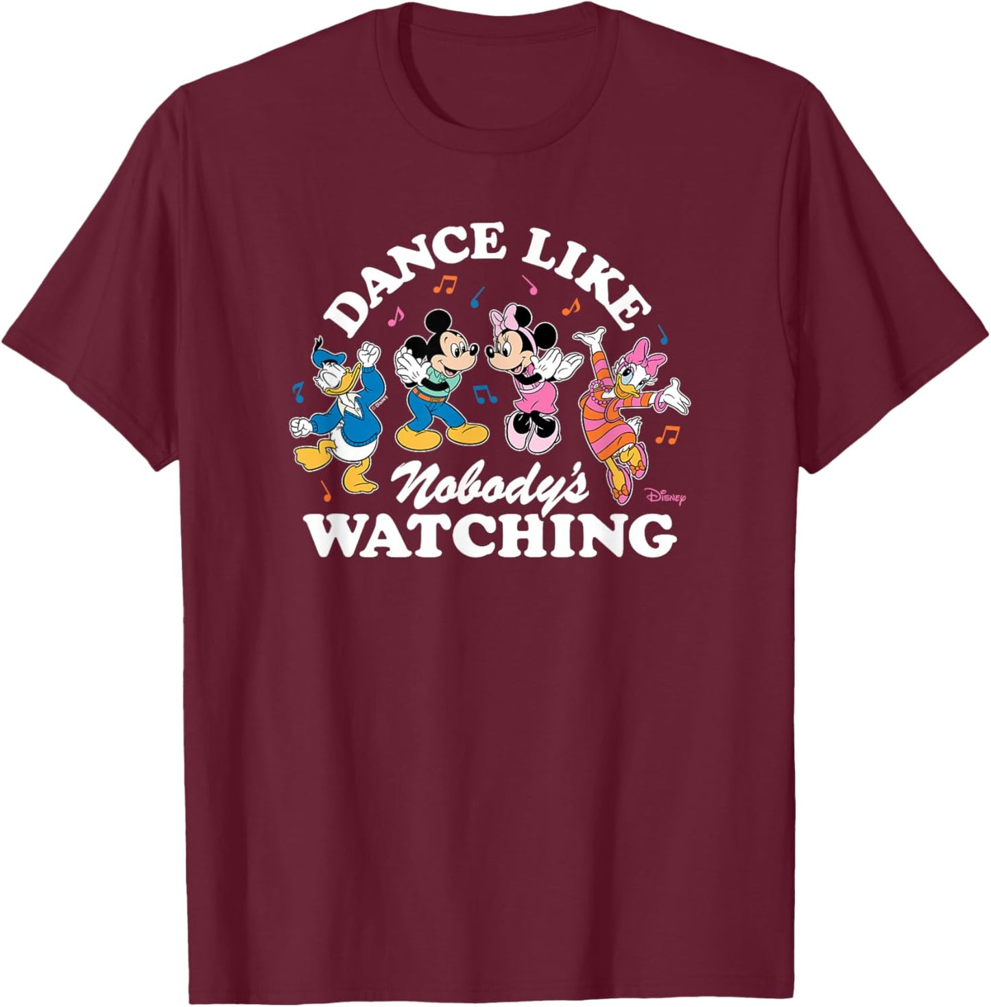 Disney - Dance Like Nobody's Watching T-Shirt - T-Shirt | Maroon