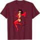 Funny Sexy Devil Girl Trick or Treat Halloween Costume T-Shirt - T-Shirt | Maroon