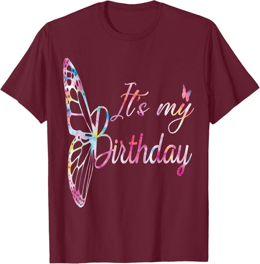 Its My Birthday Shirt, Birthday Shirts T-Shirt - T-Shirt | Maroon