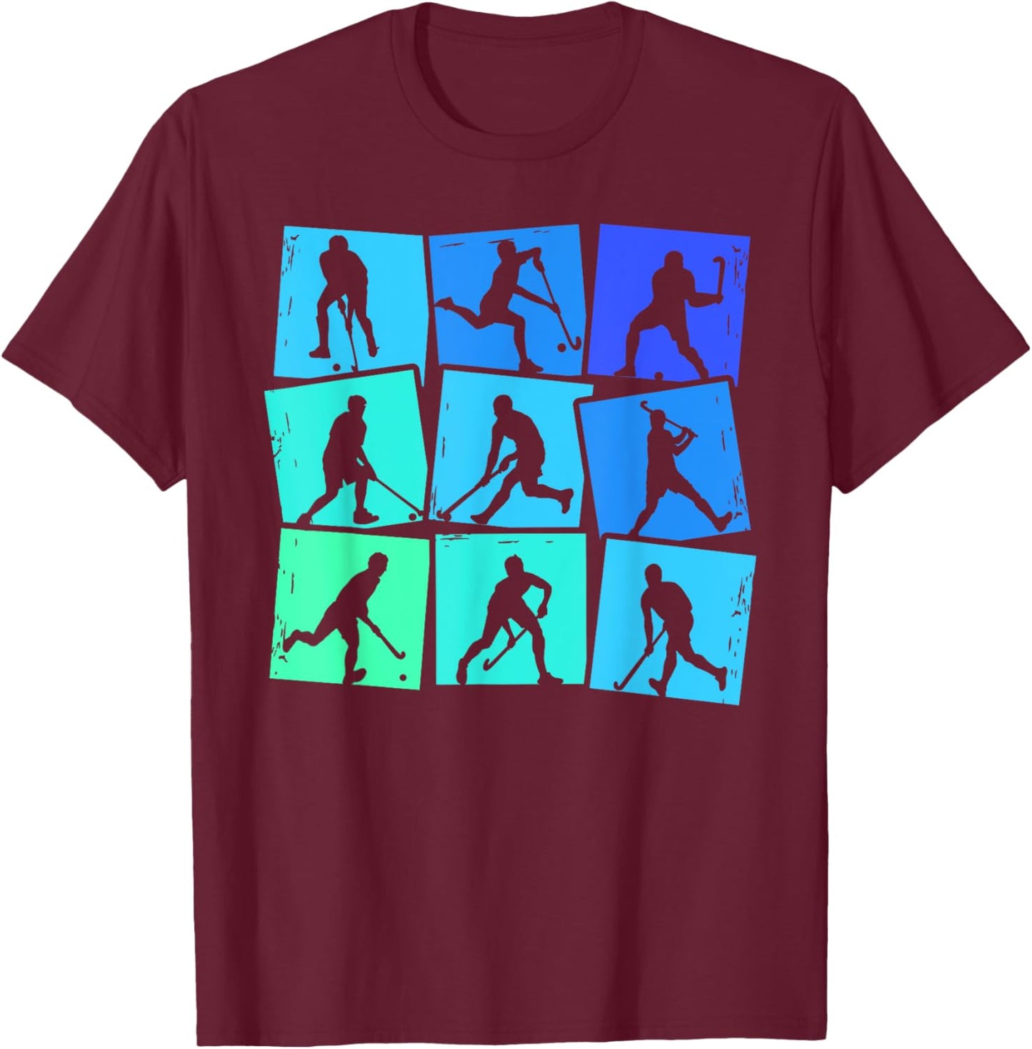 Feldhockey Hockeyspieler Kinder Herren Jungen Hockey T-Shirt - T-Shirt | Maroon