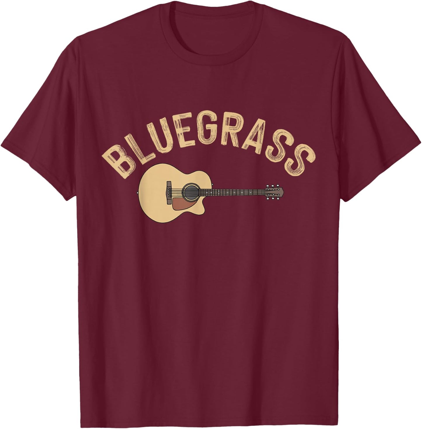Bluegrass Guitar T-Shirt - T-Shirt | Maroon