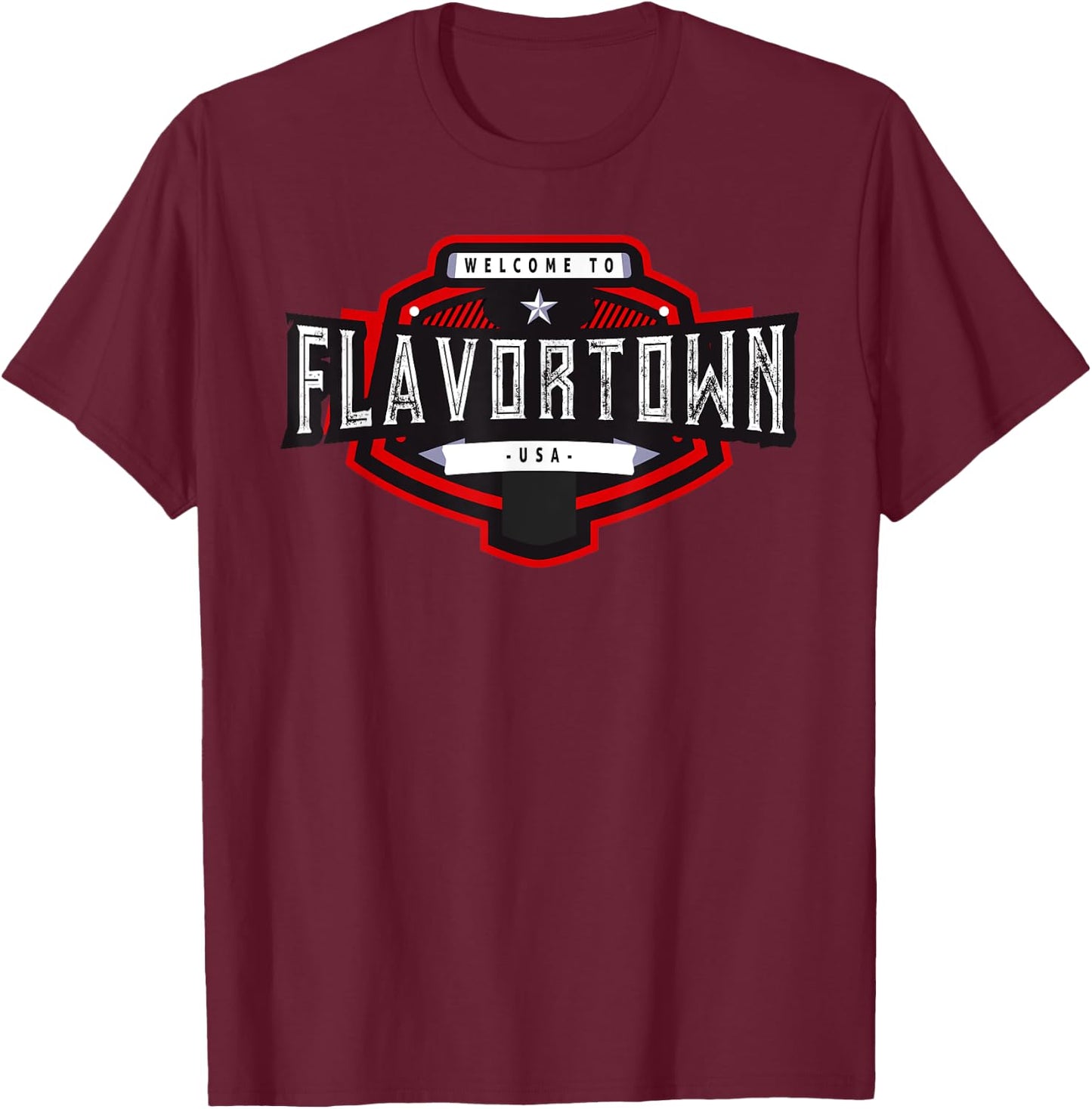 Flavortown Food Culture T-Shirt - T-Shirt | Maroon