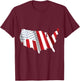 USA Civil Peace Flag T-Shirt - T-Shirt | Maroon