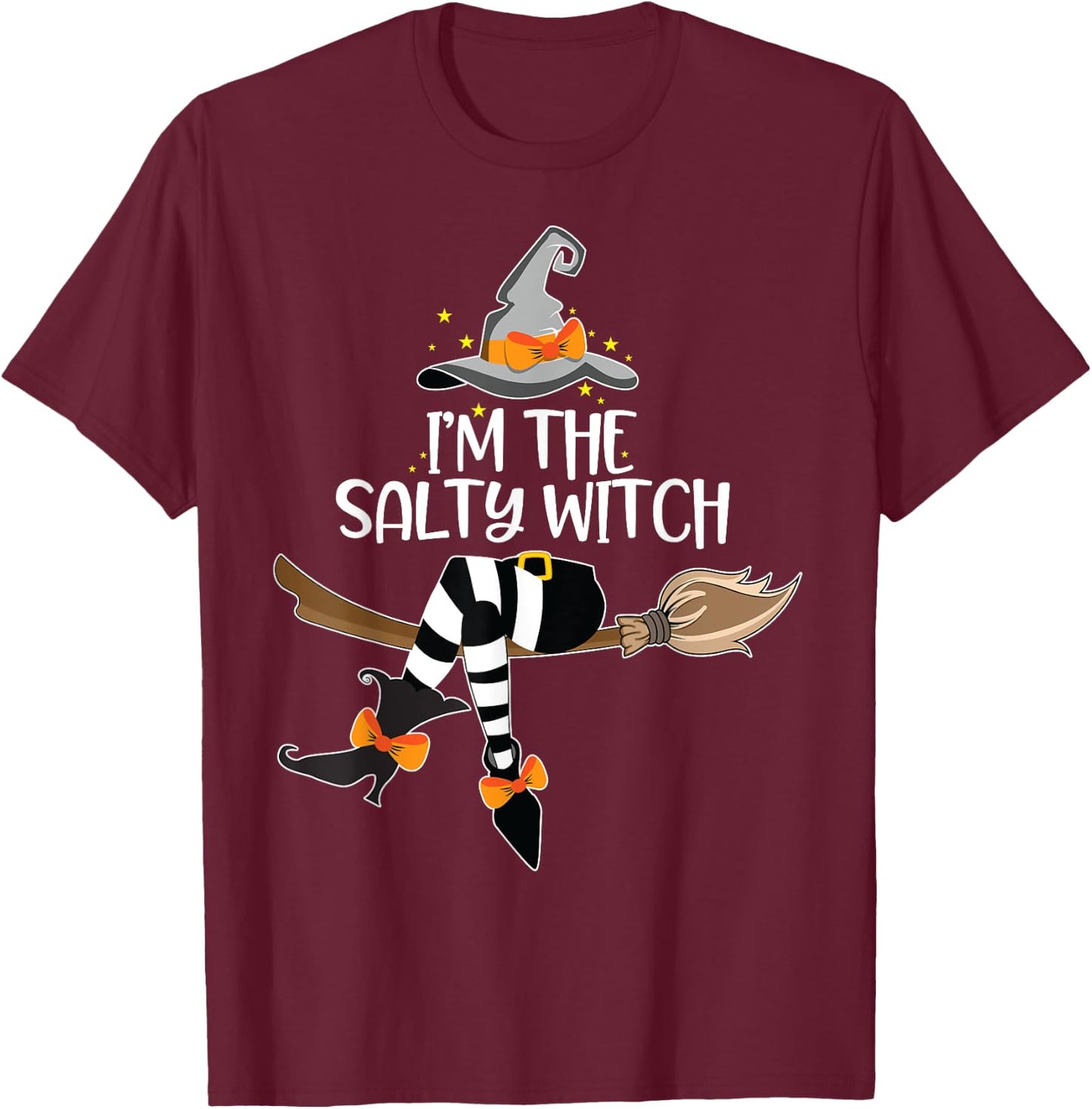 Im the Salty Witch Halloween Matching Group Costume T-Shirt - T-Shirt | Maroon