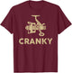 Funny Fishing , Cranky Fishing Reel T-Shirt - T-Shirt | Maroon