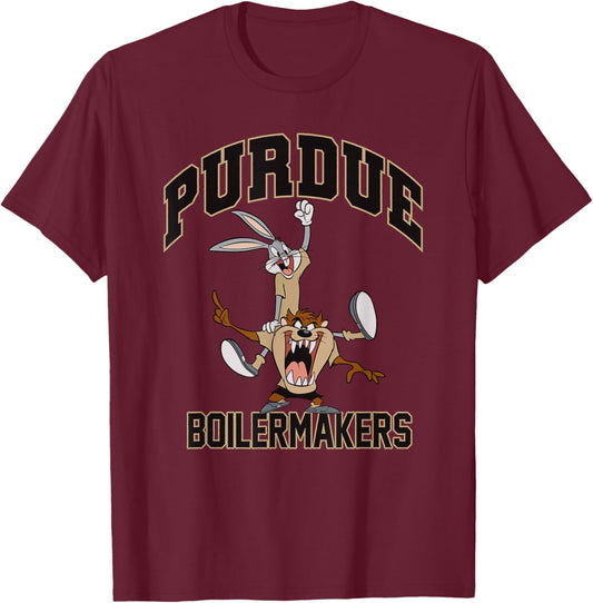 Purdue University Boilermakers x Looney Tunes Bugs Taz #1 T-Shirt - T-Shirt | Maroon
