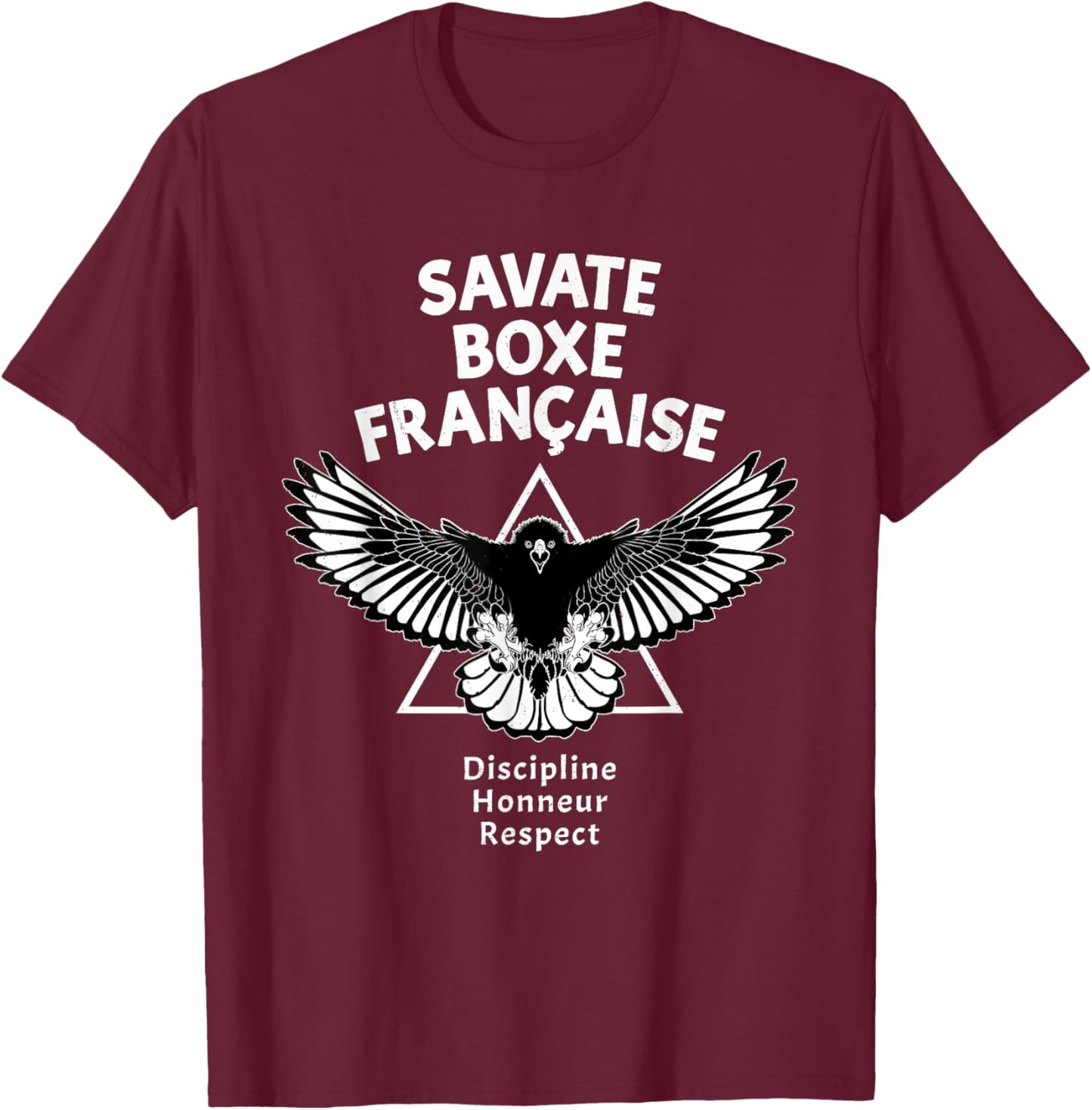 Savate French Kickboxing Eagle T-Shirt - T-Shirt | Maroon
