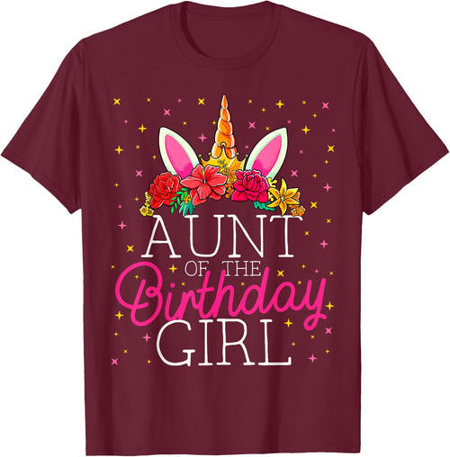 Aunt of the Birthday Girl Unicorn Matching Family