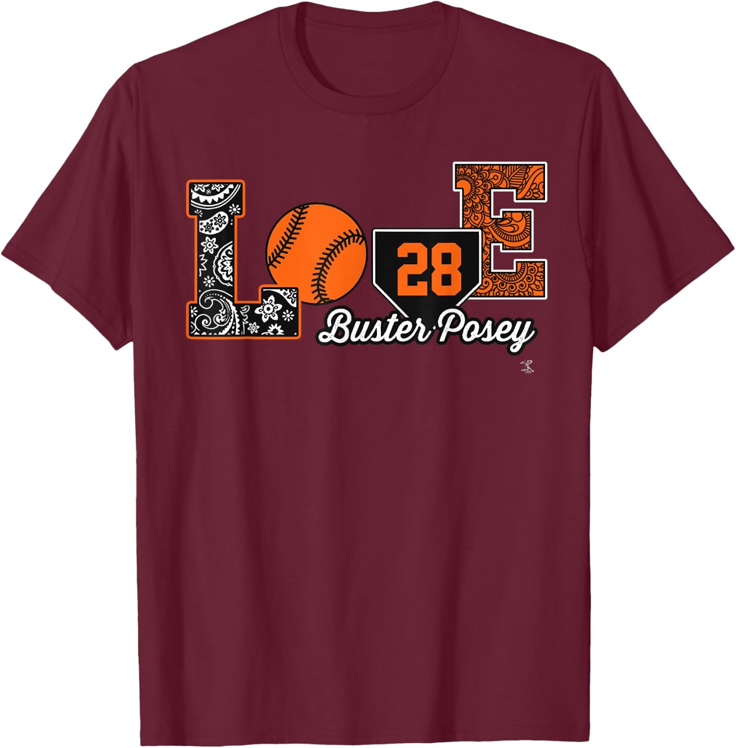 Buster Posey Love My Player - Apparel T-Shirt - T-Shirt | Maroon