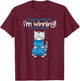 Funny Suck It Thyroid Cancer Survivor Quote Cat | Gift T-Shirt - T-Shirt | Maroon