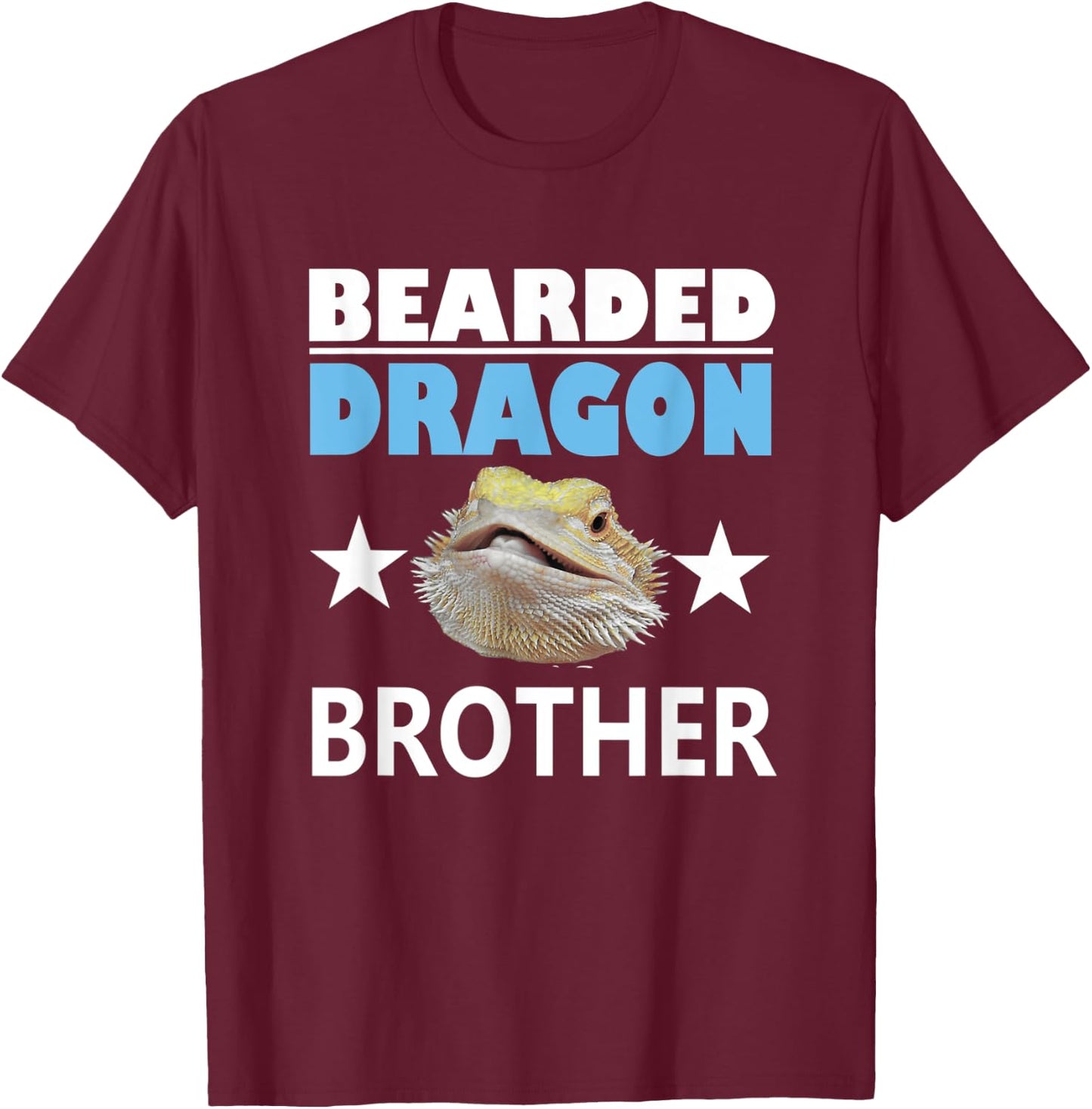Bearded Dragon Brother Gift Boys Owner T-Shirt - T-Shirt | Maroon