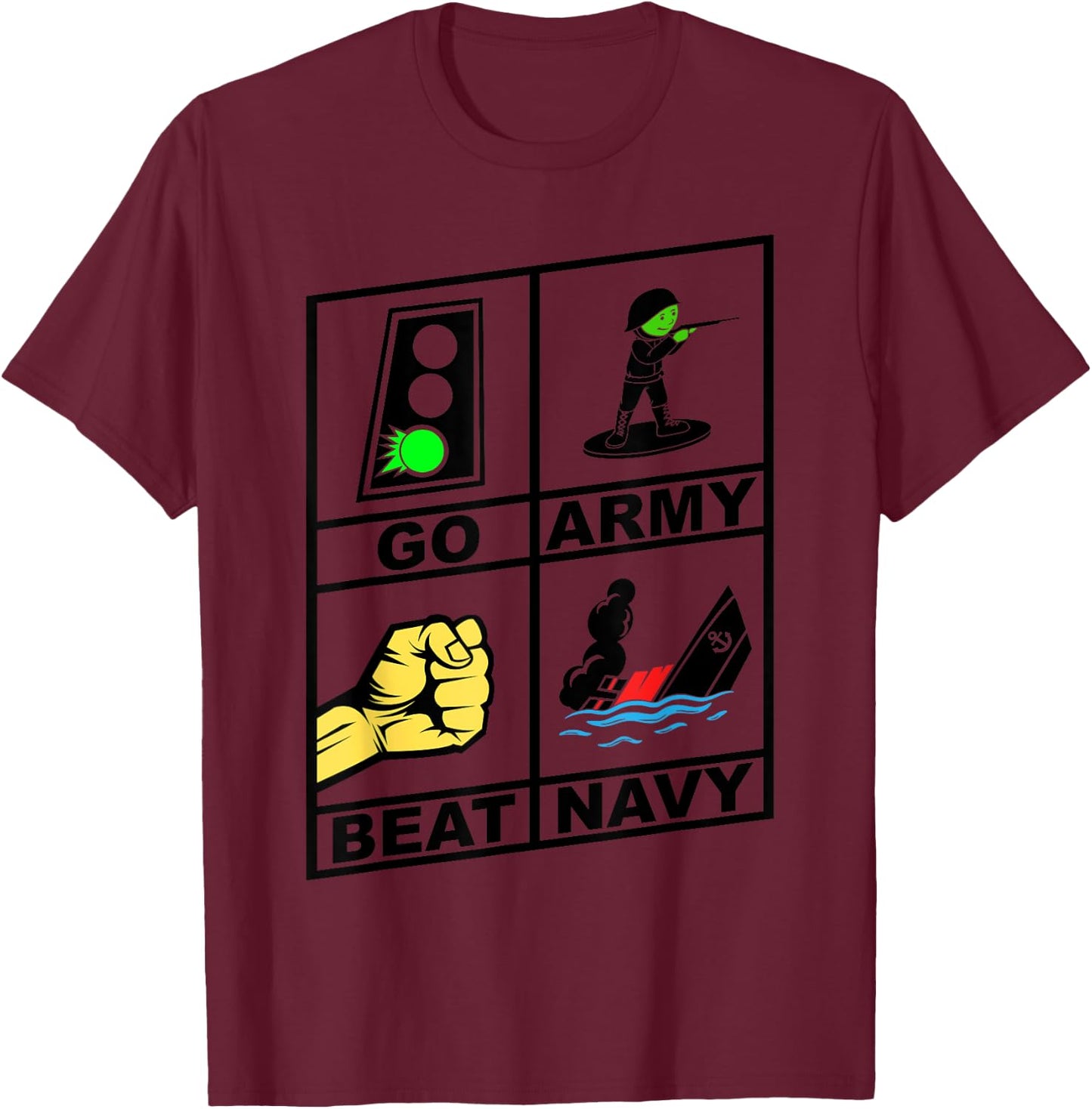 Go Army! Beat Navy! 2019 Pictures are Worth 1000 Words T-Shirt - T-Shirt | Maroon