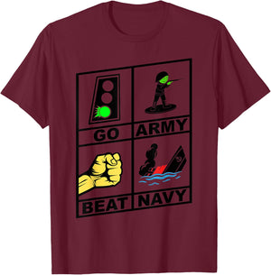 Go Army! Beat Navy! 2019 Pictures are Worth 1000 Words T-Shirt - T-Shirt | Maroon