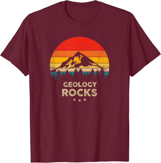 Geology Rocks - Funny Geologist Gift T-Shirt - T-Shirt | Maroon