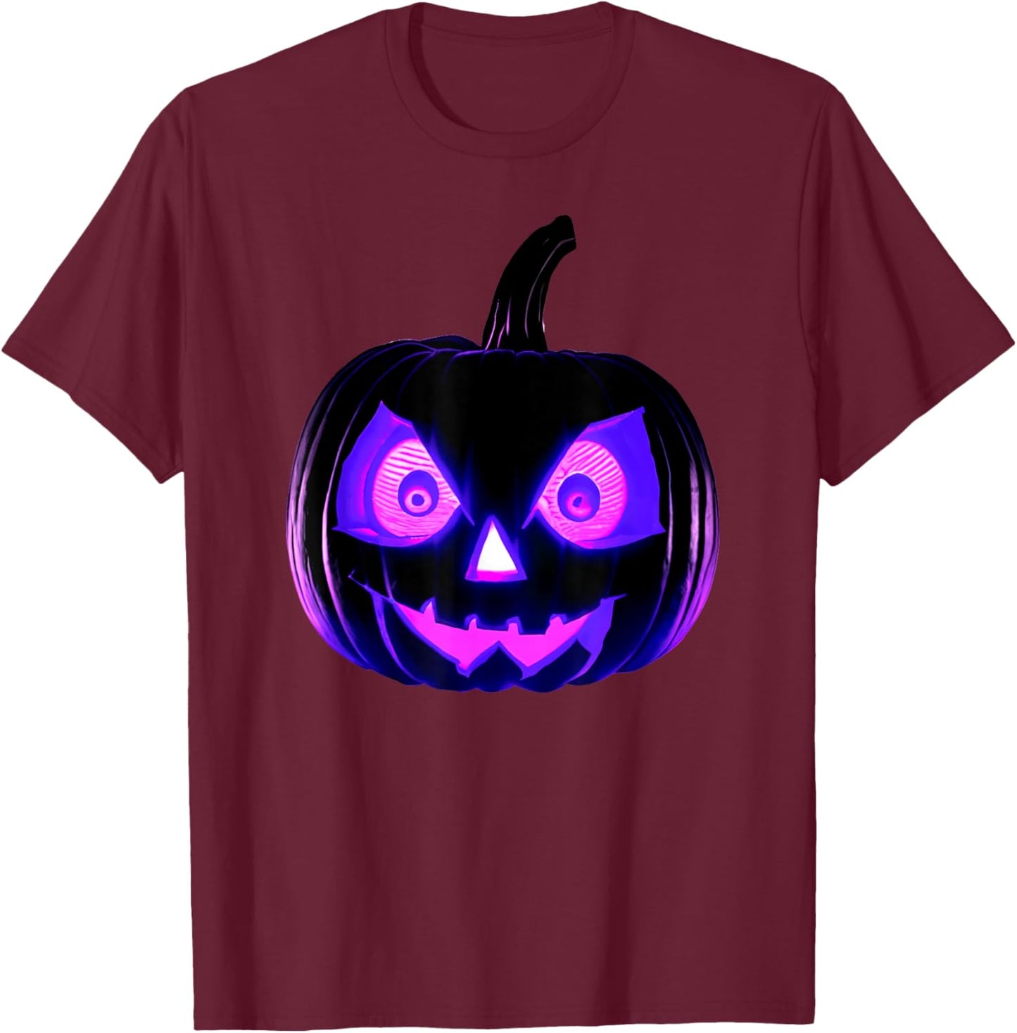 Scary Halloween Pumpkin Funny Design for Halloween T-Shirt - T-Shirt | Maroon