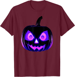 Scary Halloween Pumpkin Funny Design for Halloween T-Shirt - T-Shirt | Maroon